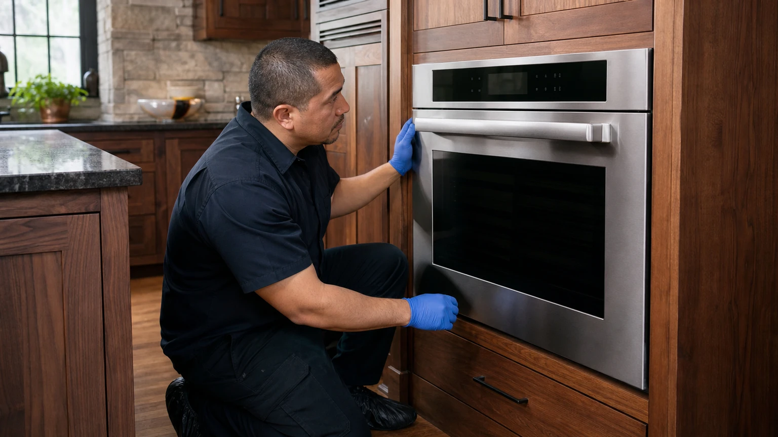 Built-in wall oven diagnostic visit in the service area
