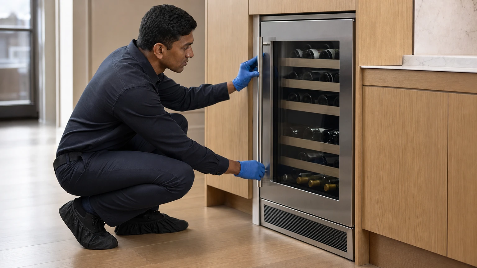 Undercounter ice maker diagnostic visit in the service area